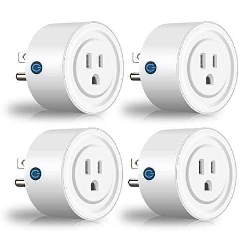 Smart Plugs, Wi-Fi Smart Outlets Mini Sockets with Timing Function No Hub Required Control Your Devices from Anywhere Work with Amazon Alexa and Google Home 4 Packs Esicoo