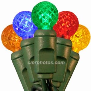 10 Light Battery Operated LED G12 5 Colored Multi Light Set