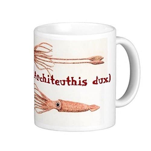 Giant Squid Funny White Coffee Mug 11 Oz