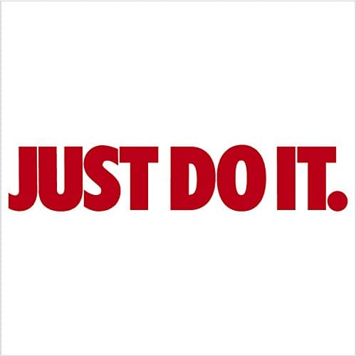 Just Do It - Vinyl Sticker Decal (4", Red)