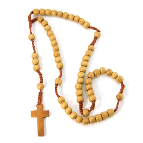 Dark Color Wood Macrame Rosary