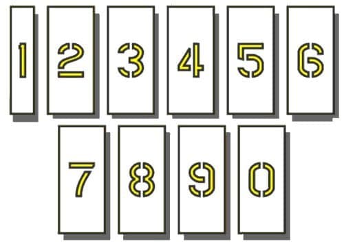 10" number kit - DURO ( "1/16" LDPE ) 12 pcs