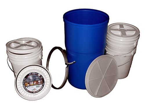 14 Gallon Open Head Drum with Three 5-gallon Buckets and 3 Gamma Seals