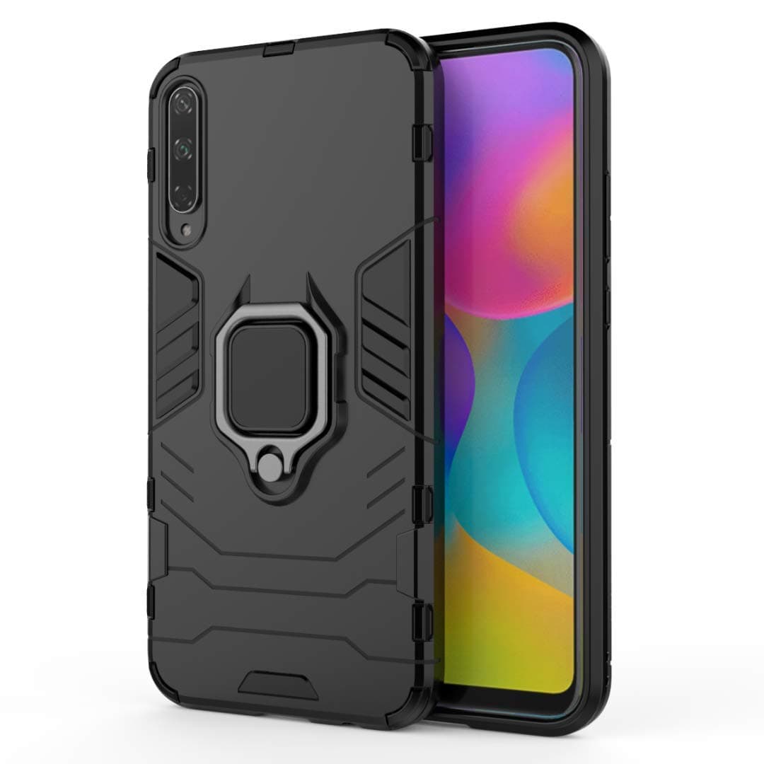 GARITANE Armor Case for Huawei Nova 6 SE/P40 Lite/Nova 7i,Heavy Duty Shell Car Magent Holder Shockproof Rugged Back Cover with Kickstand (Black)