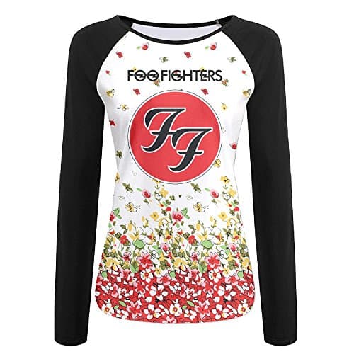 HDKSHX Women's Foo Fighters FF Logo Stylish Raglan Baseball Tee Shirts