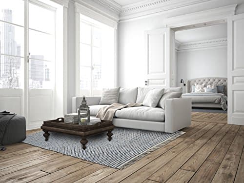 Complex Blue Hand Woven Rug (21"x34") Rug