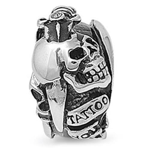 Dagger and Skull Stainless Steel Ring Size 12