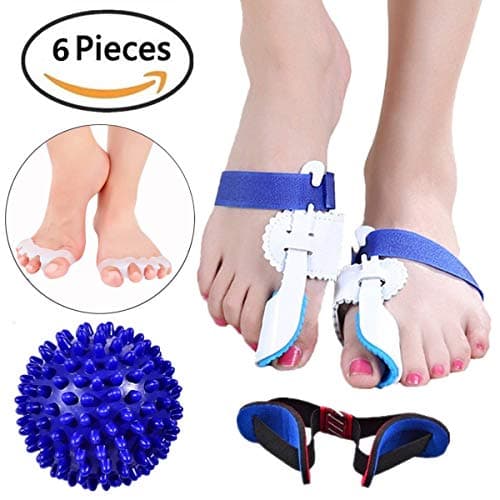 Bunionitis Protector Toe Spreader Sleeve Toe Stretcher and Separator, Foot Massage Ball Toe Spacer for Toe Pain Correctly Relieve Toe Correction 6PCS