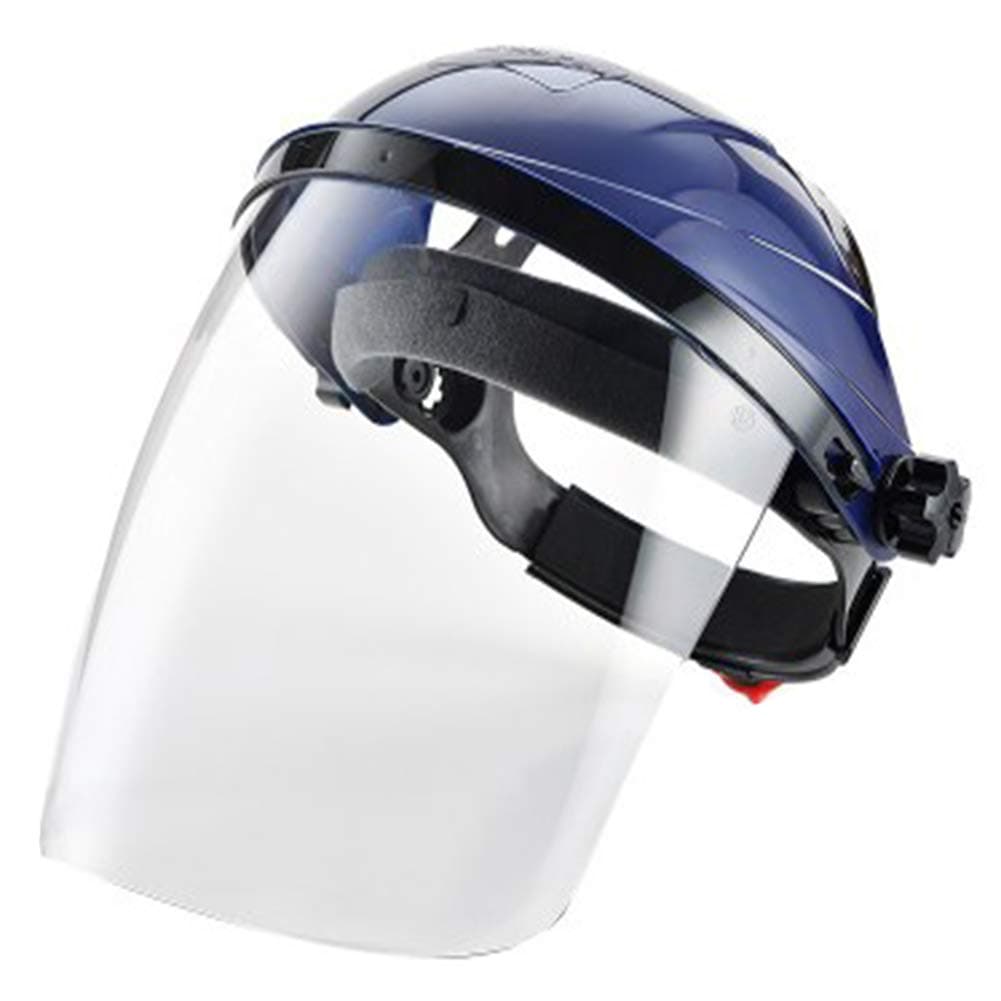 Adjustable Clear Safety Face Shield Visor Screen Mask Helmet Anti Scratch Splash Eye Protection Cover,Reusable,Blue