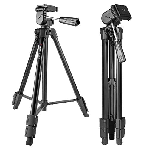 Portable Lightweight Camera Tripod, Papaler VT-910 57"/145cm Foldable Aluminum Professional Video Tripod with 1/4" Screw Pan /Tilt Head for Canon Nikon Sony DSLR Camcorder