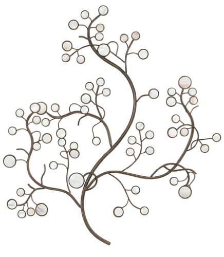 Cream Capiz Shell Leaves Wall Decor