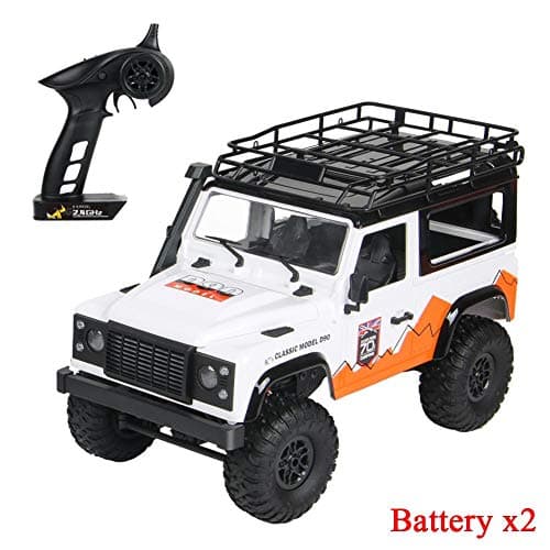 Flickering MN-99 2.4G 4WD 1:12 Remote Control Car for D90 Land Rover Anniversary Edition - Military Rock Crawler RC Truck Buggy Off-Road Car