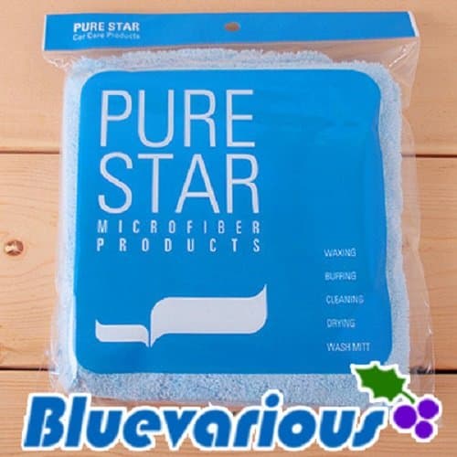 Purestar Bluevarious Microfiber Car Wash Mitt Bubble Buffing Drying Mop Towel Waxing Pad Cleaner