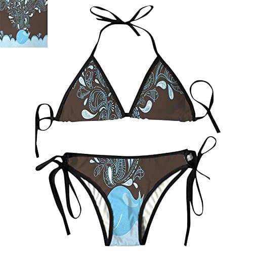 Cheeky Tie Bikini Set Bubbles Cartoon Batik