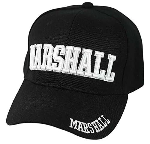 Marshall Law Enforcement, 3D Embroidered Adjustable Baseball Cap (Black)