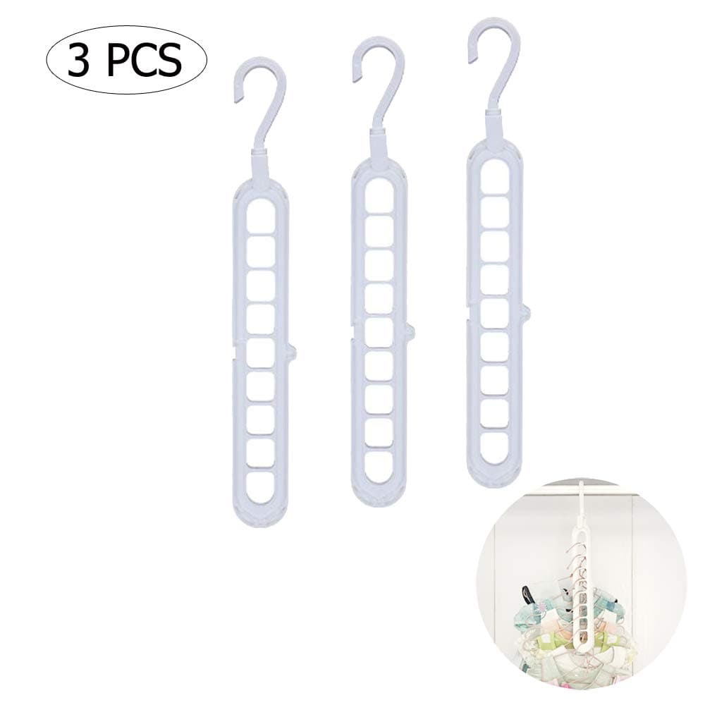 CROING - 3 pcs Magic Hangers - Closet Space Saving Hangers - Multi Hangers - Cascading Hangers