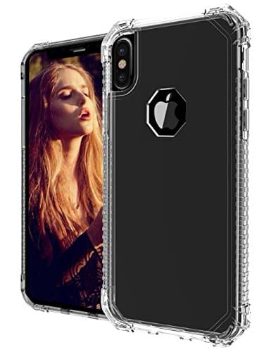 iPhone X Case, iPhone 10 Case, Hoofur Ultra Slim Crystal Clear Soft Gel Hybrid Sturdy Armor High Impact Resistant Protective Cover Case for Apple iPhone X/10 (2017) (Clear)