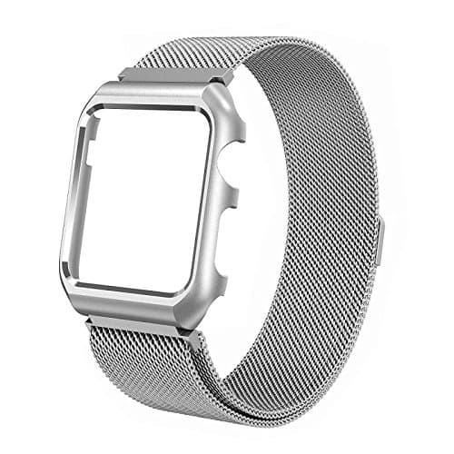 Apple Watch Strap 38mm/42mm Milanese Loop Replacement Strap for iWatch with Protective Case for Apple Watch 38mm Series 3 Series 2 Series 1 Sport Nike+ Edition