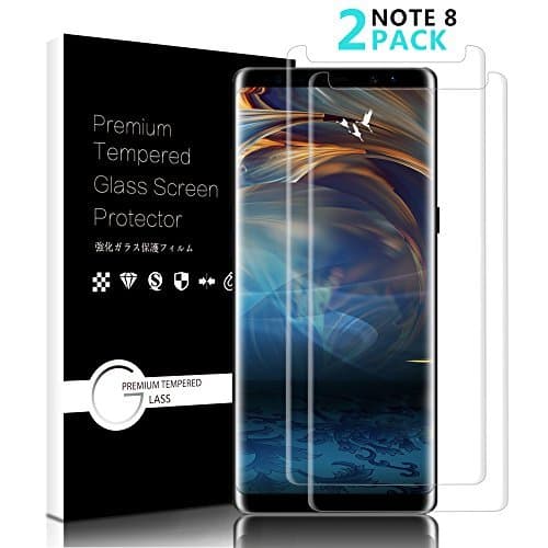 Samsung Note 8 Glass Screen Protector, Liaointec 2 pack 3D Curved Case Friendly Bubble Free Full Coverage Tempered Glass, 9H Hardness Anti-Scratch Screen Protector for Galaxy Note 8