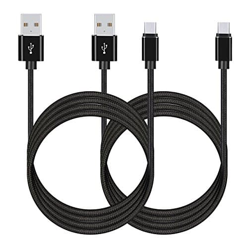 Micro USB Cable [2 Pack 3.3ft] Nylon Braided Data Cable Charging Cord Micro 5pin & Data Sync Cable Compatible with Samsung Galaxy,Note, Android,LG,Nexus,Tablets and More Android Device (Black)