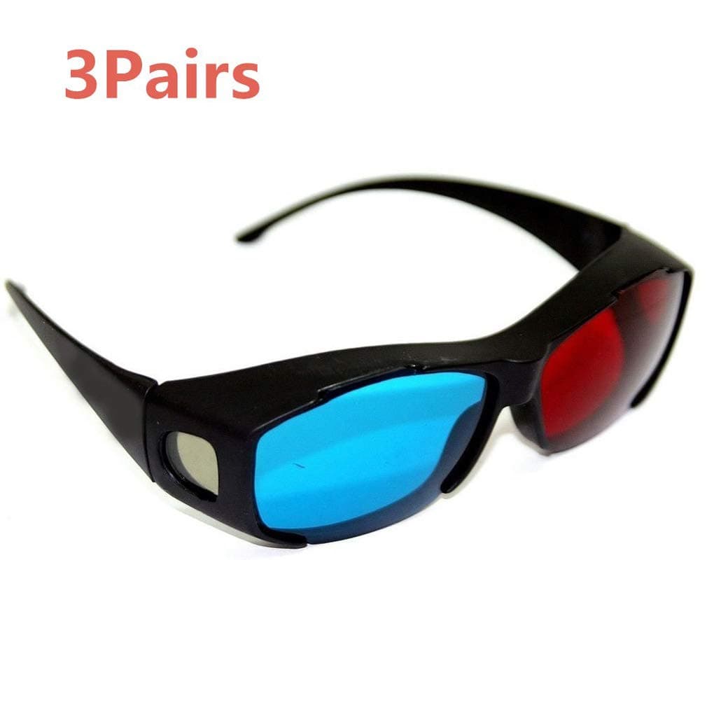 Big Bargain 3 PCS Fashionable Practical 3D Vision Myopia General Glasses for TV Cinema Films DVD Viewing Reading by SamGreatWorld