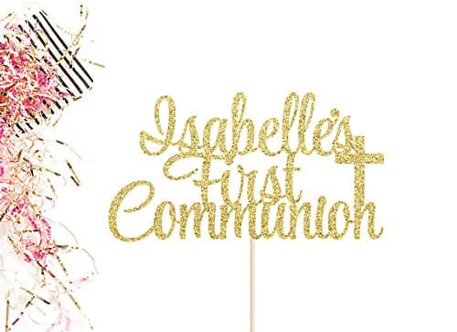 Personalized First Communion Cake Topper | God Bless Cake Topper | Baptism Topper | Communion Cake Topper | Confirmation Custom Cake Topper