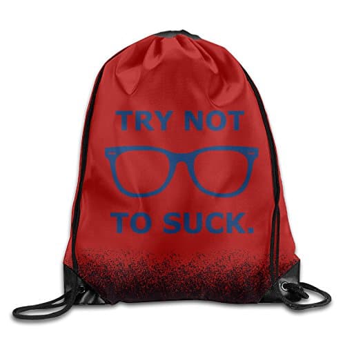 Try Not To Suck Cubs Maddon White Gym Sackpack