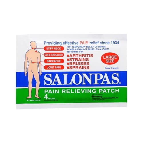 New - Salonpas Pain Relief Patch - Large - 4 Pack
