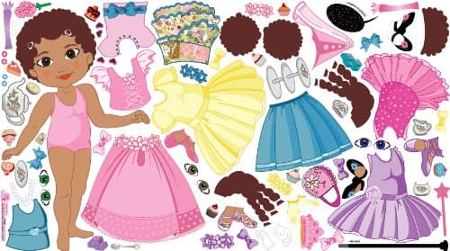 Mona Melisa Designs, Interactive Wall Play Set, Wall Doll, Jazmin