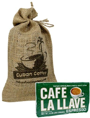 Cafe La Llave 10 oz vacuum pack, includes a beautiful burlap bag.