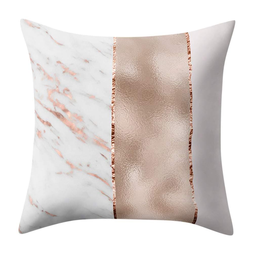 45cm*45cm Pillowcases, Geometric Marble Texture Print Multicolor Square Throw Sofa Pillow Case Decorative Car Cushion Cover (J)