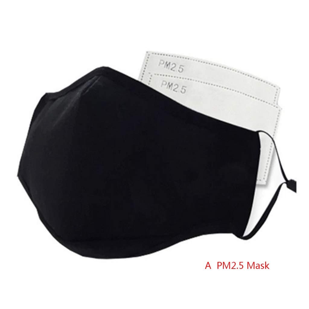 KUKALE Face Hat Anti Pollution Breathable Cotton Dust-Proof Replaceable Filter Face Protection for Home