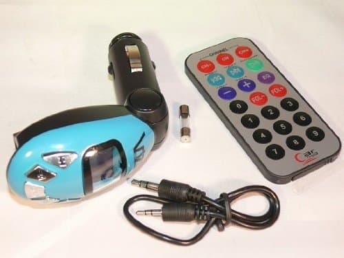 Blue MP3 Player FM Transmitter Modulator USB SD Handsfree by Vizo 1 YR WARRANTY