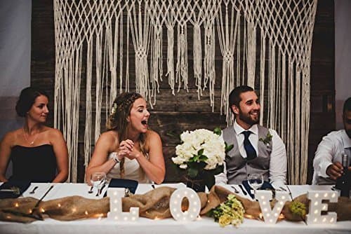 Large Yarn Macrame Wedding Ceremony Backdrop Arch for Arbor or Altar by The House Phoenix