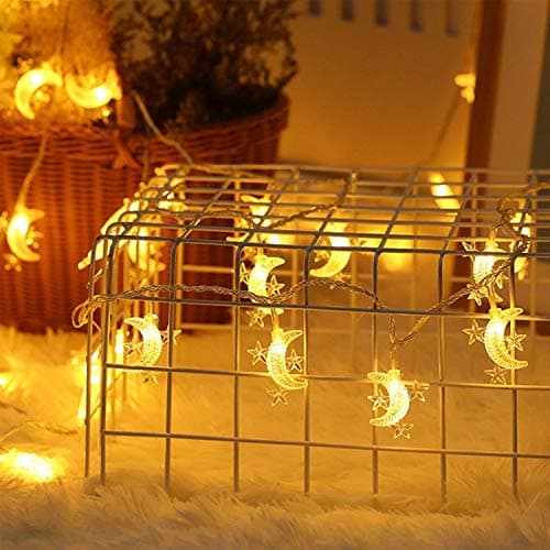 ASTOTSELL Star LED String Lights, [50pcs LED Bulbs, 5m] Twinkle Lights String Battery Powered Indoor Fairy Lights Warm White for Christmas, Garden Patio Lawn, Wedding, Party