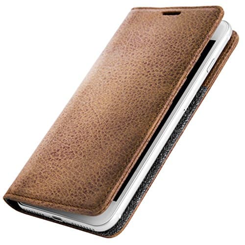 iPhone 7 Plus 5.5" Leather Case, ETSHAIM Premium Genuine Vintage Cowhide Leather Wallet Case, LIBERTA for iPhone 7 Plus / Vintage Tan