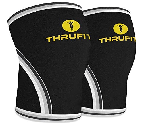 Knee Sleeve (1 Pair) 7mm Neoprene – Support &amp; Compression for Squats, Weightlifting &amp; Powerlifting – Crossfit Sleeves Reduces Injury Risk and Eases Knee Pain – Both Men &amp; Women