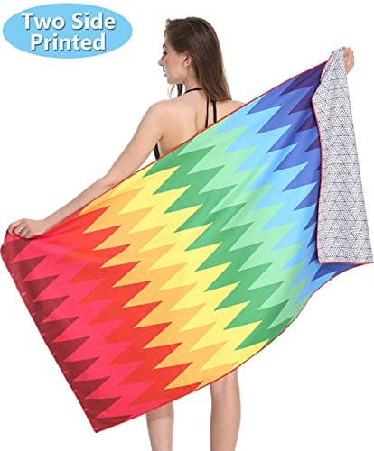 Sand Proof Microfiber Beach Towels – Quick Fast Dry Beach Towel Oversized Compact Blanket for Outdoor Travel Swim Pool Camping Tesalate Sand Free Lightweight Personalized