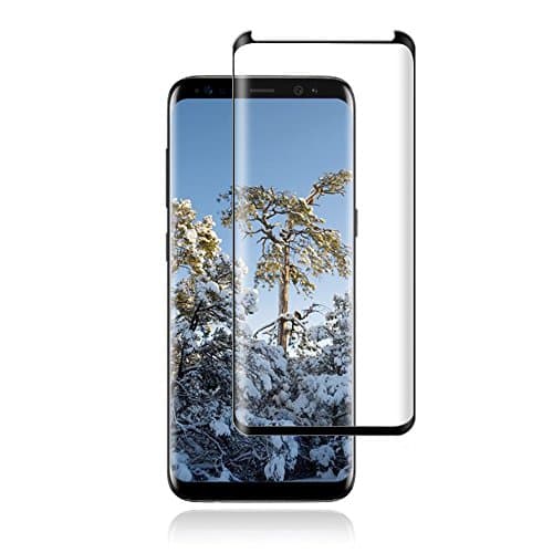 Galaxy S8 Plus Screen Protector, XKAUDIE [HD - Clear][Case Friendly][Anti-Fingerprint] Premium Tempered Glass Screen Protector for Samsung Galaxy S8Plus (Black).