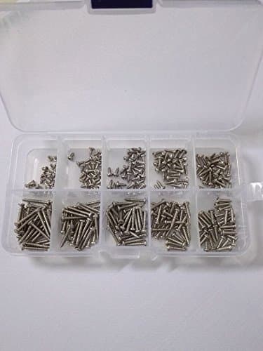 300pcs M2 Phillips Round Head Screw Self-tapping Screws Pan Self Attack Bolt White Bolts Kits