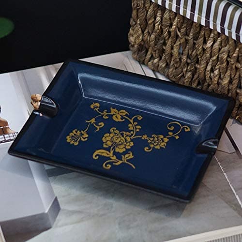 Creative rectangular ceramic ashtray air-conditioned room using home living room bedroom smoke extinguisher painted vintage gifts, F
