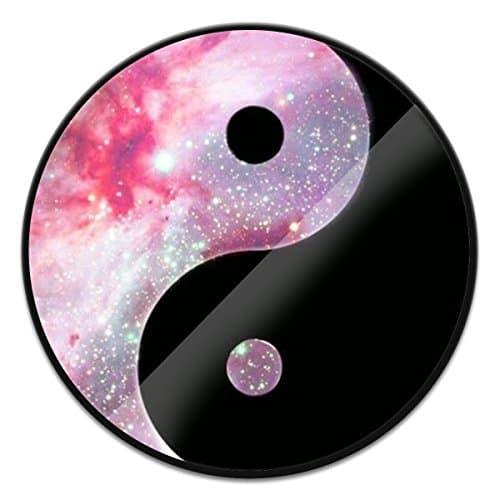 Expanding Stand Pop Grip Mount Holder Sockets for iPhone,Note 8,Smartphones and Tablets - Yin Yang Pink Galaxy Black