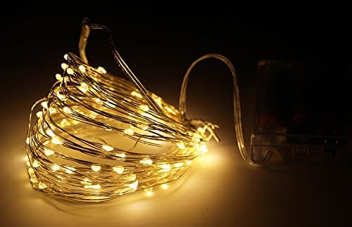 Ronfex 2M 20 LED AA Battery Operated Powered Copper Wire LED Fairy Strings Fairy Light- (Batteries are NOT included) 2M,(Warm White)