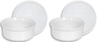 CorningWare French White 24-Ounce Round Dish with Plastic Cover, Dishes by CorningWare