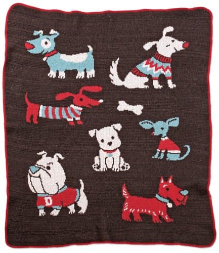 Green 3 Throw Blanket, Dog