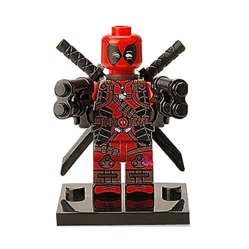 Deadpool Minifigure Action Figure with Weapons Double Sided 2 Face by A&M Prime Supplies