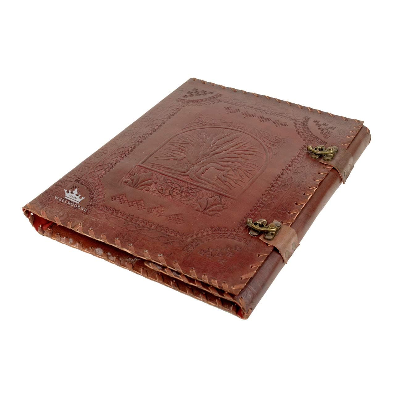 Imperial Leather Portfolio Leather Padfolio For Holding Documents, Notepad And Other Accessories Leather Bound Folder 13 X 10 Inch Brown