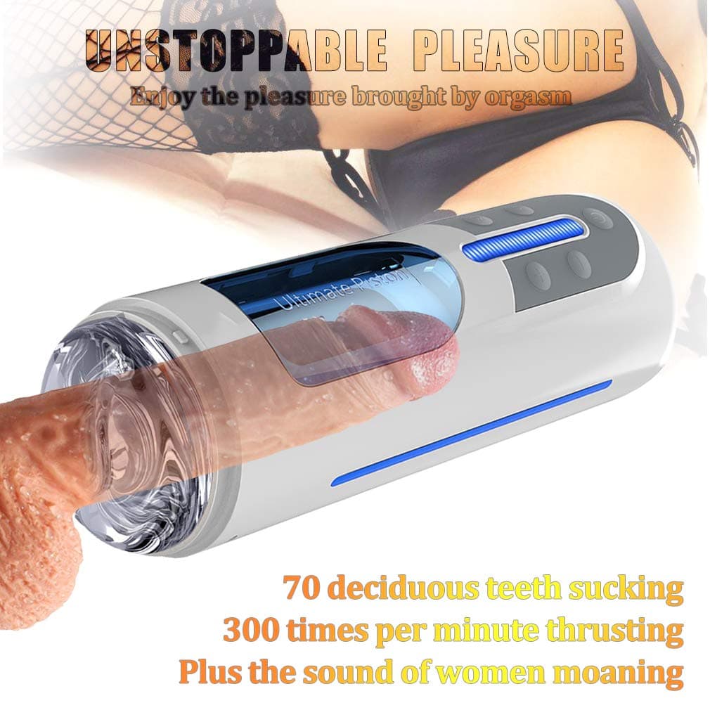 USB Recharge Automatic Piston Telescopic Rotation Handsfree 5 Modes 10 Speeds Sleeve Stroker Men's Oral S(exy Toy for Male, Electric Sexy Underwear Device for Male