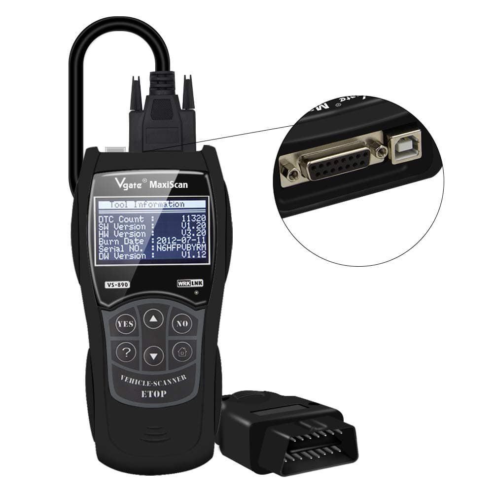 VGATE VS890 OBD2 MAXISCAN CAN-Bus Fault Code Reader Scanner Multi-Language