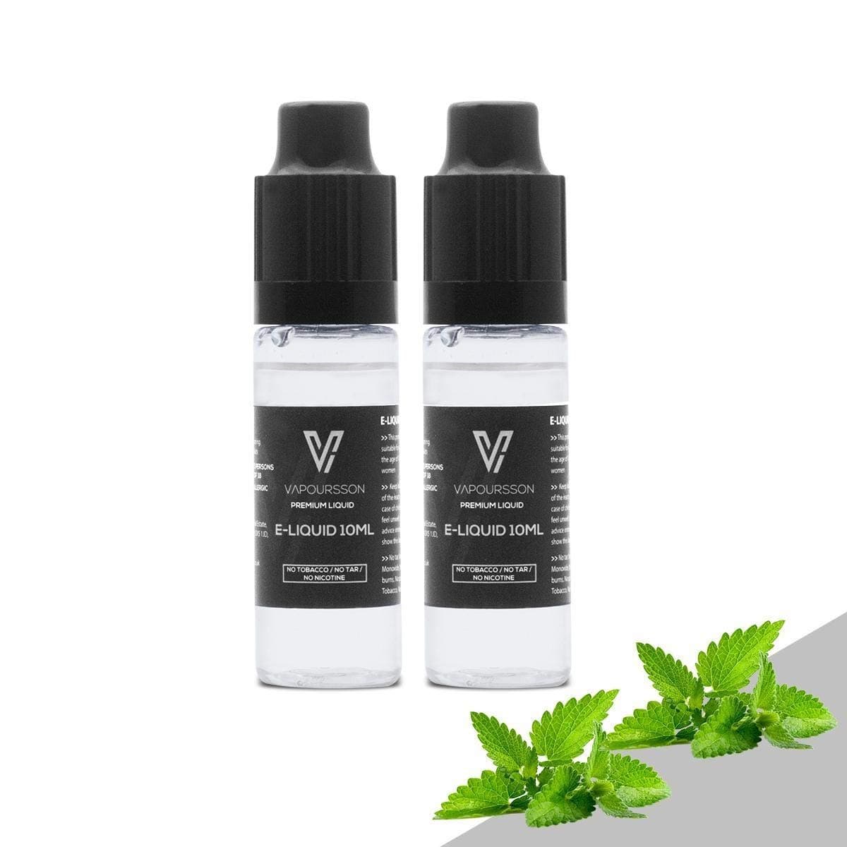 VAPOURSSON 2 X 10ml E Liquid | Mint | 2 Pack New Formula to Create A Super Strong Flavour with Only High Grade Ingredients | Made for Electronic Cigarette and E Shisha | Eliquid